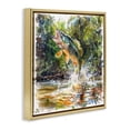 thumbnail image 3 of Stupell Industries Southwestern Jumping Bass Fish Gold Floating Frame Canvas Art, 25 x 25, by LSR Design Studio, 3 of 8