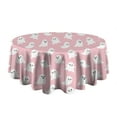 thumbnail image 5 of Round Tablecloth Ghosts Cute Spooky Table Cloth Water Resistant Fabric Oil-Proof Wrinkle Free Soft Table Covers for Dining Kitchen Parties Wipeable Tabletop Cover 60x60 Inch, 5 of 5