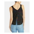 thumbnail image 2 of RACHEL ROY Womens Black Slitted Polka Dot Sleeveless V Neck Tank Top Size: XS, 2 of 2