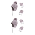 thumbnail image 1 of Gorro y guantes Qarigey conjunto de lana unisex para ropa al aire libre, 1 of 6
