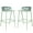 Sage#6S, variant on Patio Furniture Outdoor 29" Seat Height Aluminum Frame Barstools with Rope-woven Scallop-shaped Backrest, Set of 2, Sage,Patio Chairs