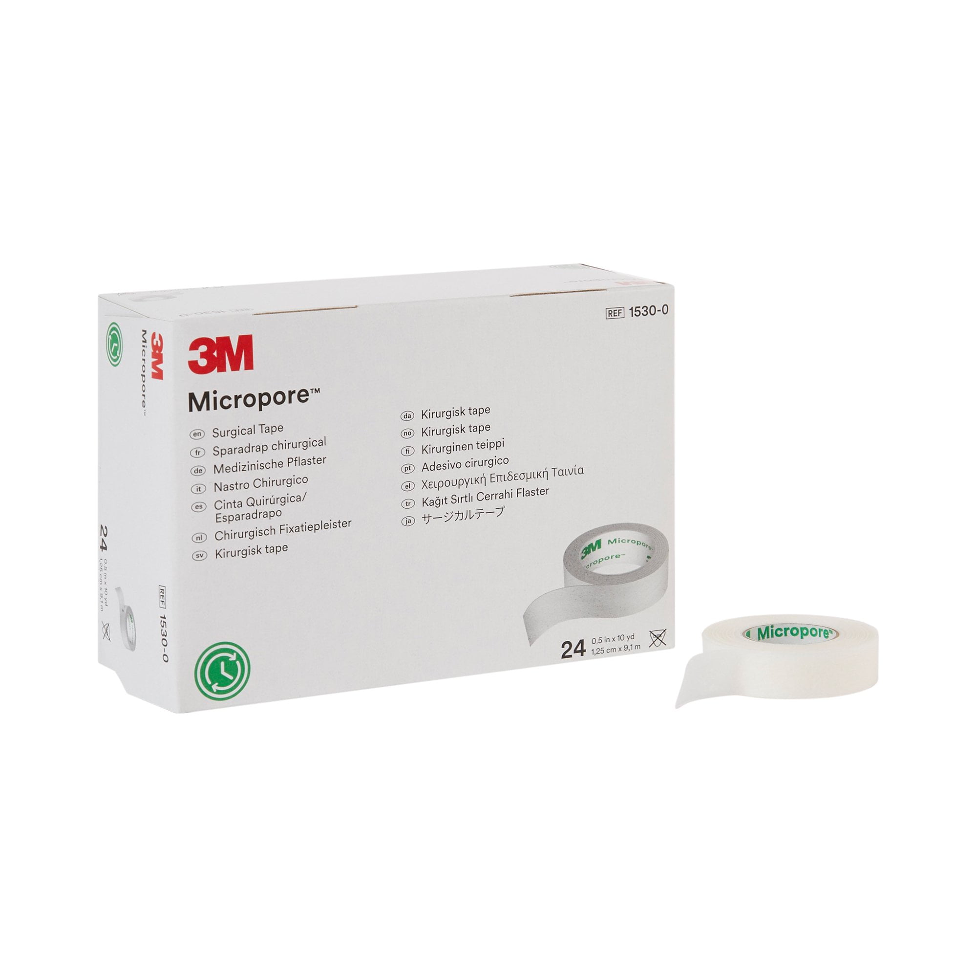 3M Micropore Surgical Tape 1/2" x 10 yd 15300, 1 Box, 24 Rolls/Box