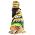 thumbnail image 2 of Classic Jamaican Rasta Hat and Shirt Pet Dog Size Large Costume, 2 of 4