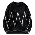 thumbnail image 1 of RXMEKW Chandails et Pulls pour Hommes, Chandail Décontracté à Manches Longues Imprimé Col Rond, 1 of 6