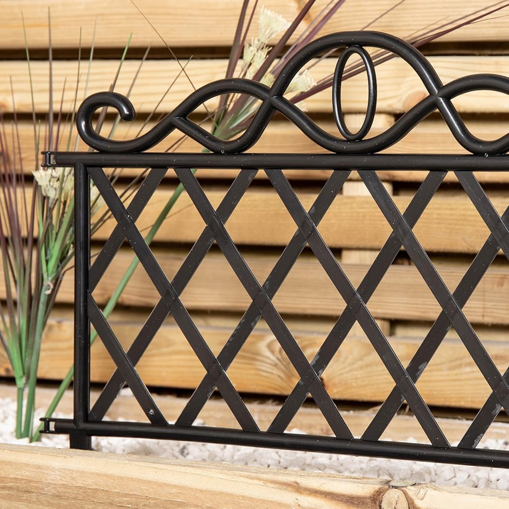 Plastic Fences Garden Decorative Guardrails Diamond Lattice Fence Outdoor Flower Art Small Fence Lawn Edging Border 48cm*36cm