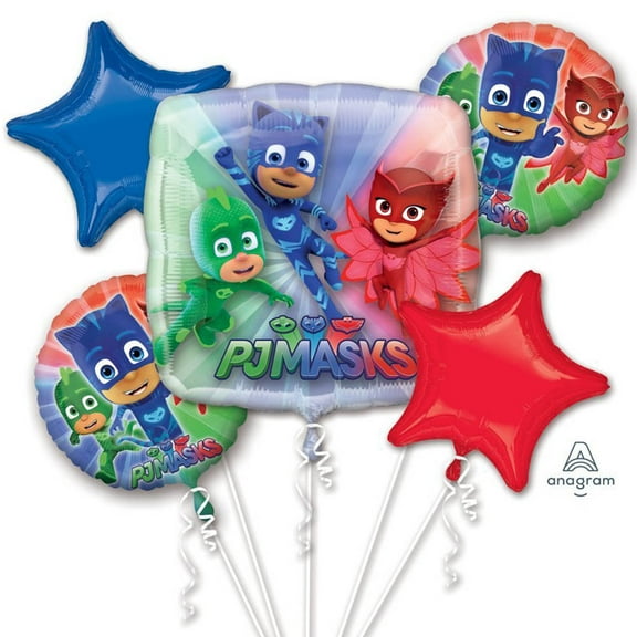 PJ Masks Character Authentic Licensed Theme Foil Balloon Bouquet