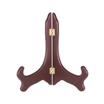Uxcell Wooden Easel Plate Holder, 12" Small Wood Easels Folding Table Display Stand for Decorative Picture Frame Book Artwork Desktop Ornaments, Burgundy