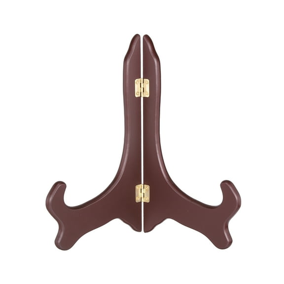 Uxcell Wooden Easel Plate Holder, 12" Small Wood Easels Folding Table Display Stand for Decorative Picture Frame Book Artwork Desktop Ornaments, Burgundy