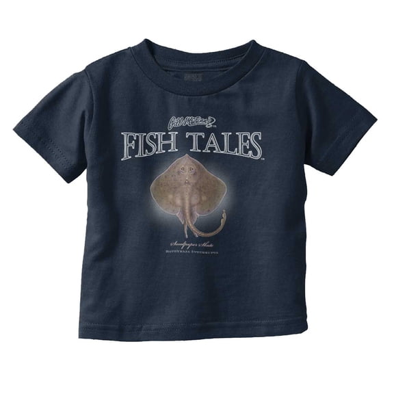 Gill McFinn Fisher Skate Fish Fishing Toddler Boy Girl T Shirt Infant Toddler Brisco Brands 12M