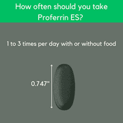 Proferrin ES- 10.5mg of high Absorbing Heme Iron Polypeptide. Made in The USA. 90 Tablets. Easy on The Gut. Not affected by Coffee, Calcium, or PPIs.
