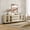 Beige, variant on 3 In 1 Modern Sideboard With Glass Doors And 3 Drawers,Storage Cabinet With Adjustable Shelves for Living Room, Kitchen,Beige
