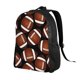 thumbnail image 2 of Balery Brown Football On Black Mochila - Mochila Estilosa y Duradera para Laptop de 15 Pulgadas con Tela Oxford Impermeable, 2 of 8