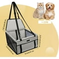 thumbnail image 2 of PetsHome Dog Car Seat Foldable Dog Car Booster Seat Waterproof Breathable Oxford Travel Bag for Small to Medium Dogs, Puppies, and Pets-Pure Grey, 2 of 9