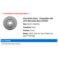 thumbnail image 2 of Front Brake Rotor - Compatible with 2016 Mercedes-Benz SLK300, 2 of 2