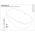 thumbnail image 6 of Kingston Brass VRTRS653123 65-Inch Solid Surface Oval Double Ended Freestanding Tub with Drain in Matte White, 6 of 8