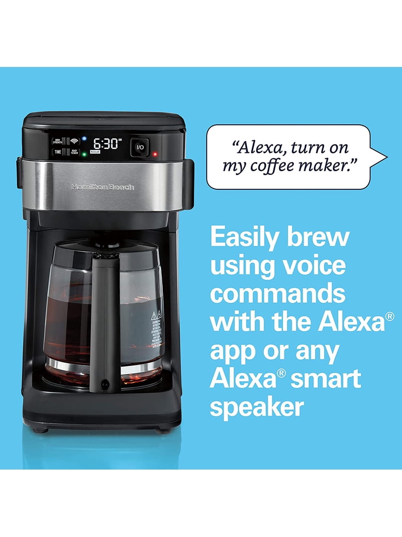 Hamilton Beach Works with Alexa Smart Coffee Maker, Programmable