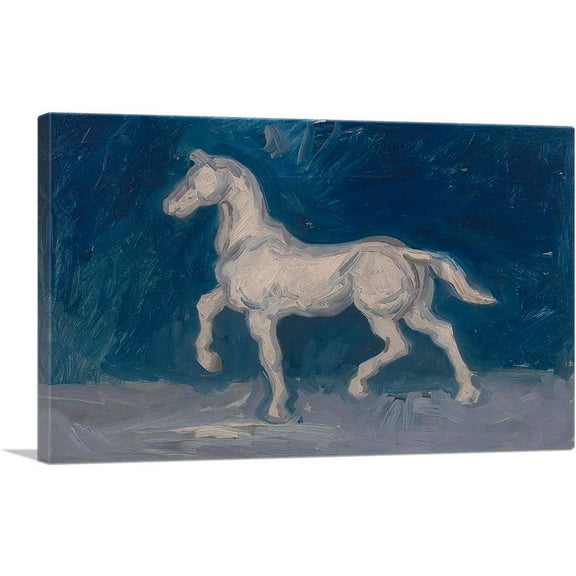 ARTCANVAS Plaster Statuette of a Horse 1886 Canvas Art Print by Vincent Van Gogh - Size: 26" x 18" (0.75" Deep)