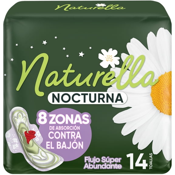 Toallas Femeninas Naturella Nocturna Flujo Super Abundante 14 pzas