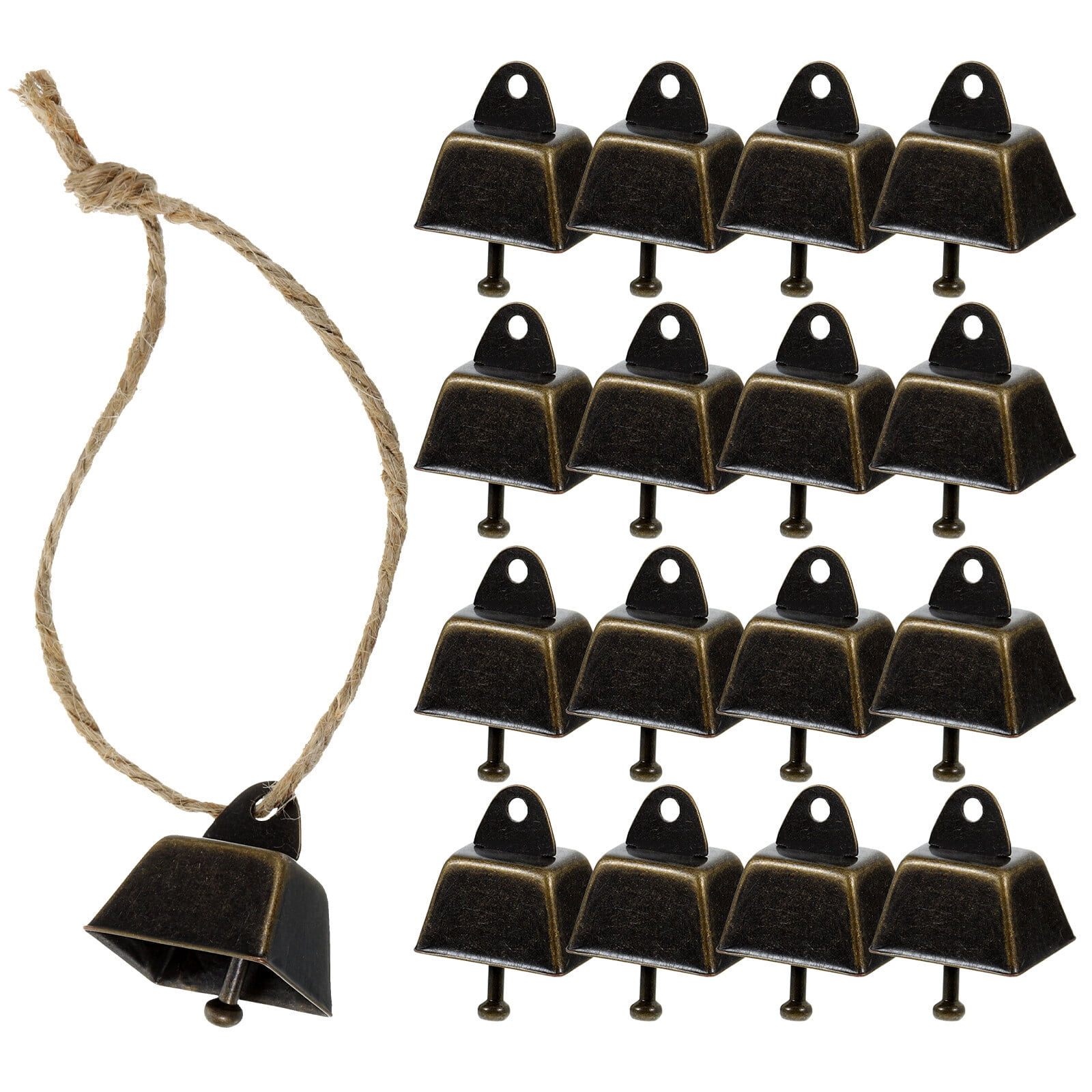 18pcs Metal Cow Bells Farm Cattle Cowbells Animal Antilost Accessories