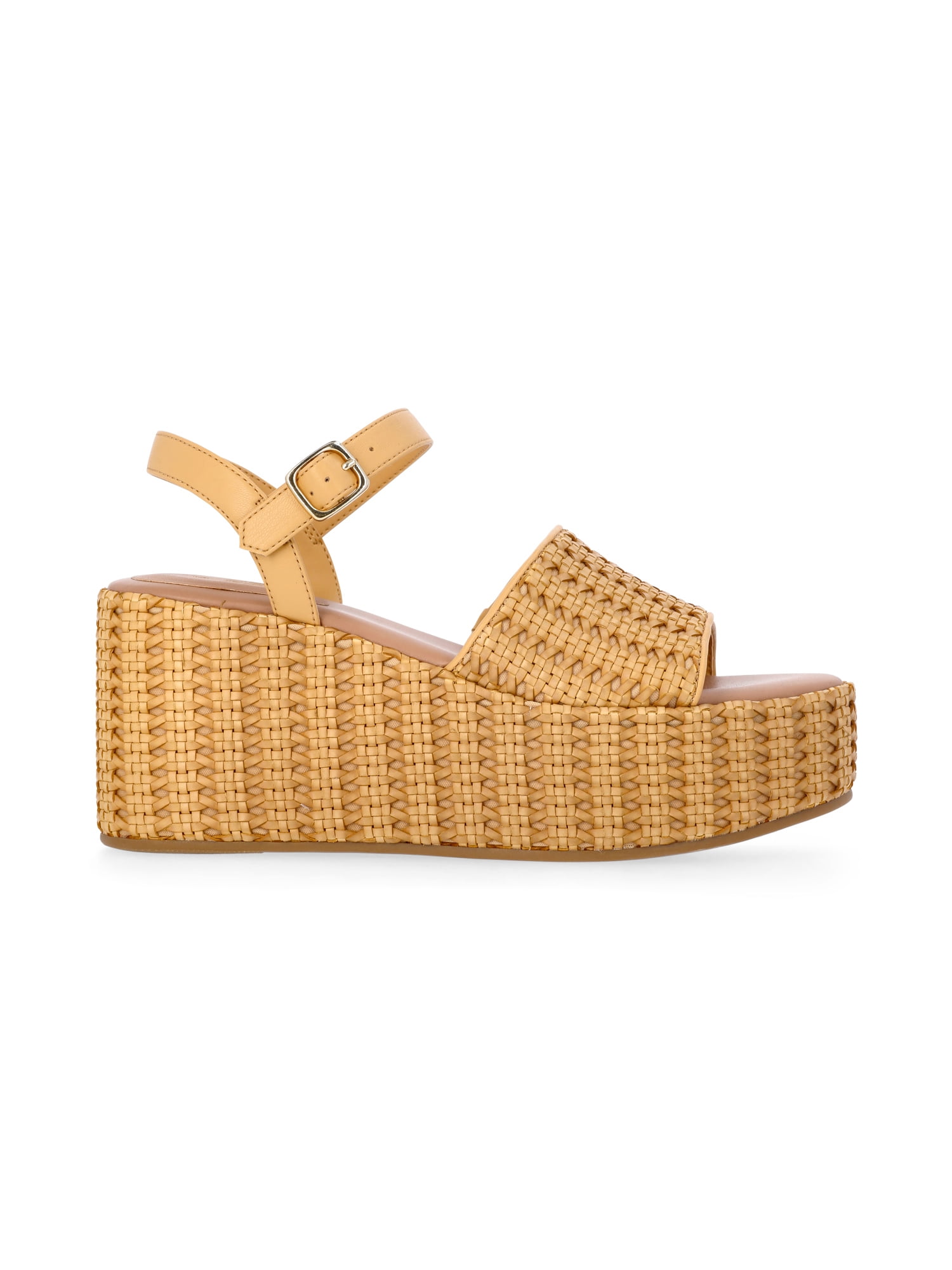 Time and Tru Women's Woven Wedge Heel Sandals