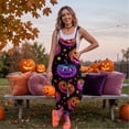 thumbnail image 5 of JULMCOMO Halloween Jumpsuits for Women Jack O' Lantern Print Spaghetti Strap Sleeveless Casual Jumpsuits Party Costume Holiday Overalls Saffron 2XL, 5 of 7