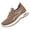 Khaki, variant on NOKIO Men's S𝗅ip On Sneakers Breathable Knit Athlet𝗂c Shoes with Elastic Strap, Versatile So𝗅id Color Sport Shoes Comfortable Wide Width Casual Running Shoes for Back to College