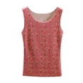 thumbnail image 7 of Cmtiyu Tank Tops for Women, Rose Printing Sleeveless U Neck Camisole with Fleece lined, Casual Comfort Fit Daily Blouses, M-2XL, 7 of 7