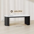 thumbnail image 3 of HOMCOM Table Basse, Table de Centre avec Plateau Effet Marbre, Noir, 3 of 10