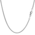 thumbnail image 1 of 14k White Gold Round Wheat Chain Necklace, 2.1mm, 16", 1 of 1