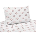 thumbnail image 1 of Sweet Jojo Designs Red and White Twin Sheet Baseball Patch Sports Collection-3 Piece Set, 1 of 4