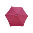 thumbnail image 3 of Aukfa 10ft Patio Solar LED Lighted Outdoor Umbrellas with Cross Base for Market Beach Pool - Wine, 3 of 8