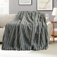 thumbnail image 2 of YATLTE Soft Throw Blanket, Home Black Throw Blanket, Faux Fur Throw Blanket Tie-Dye, Rabbit Fluff Blanket for Couch Bed Sofa,Softest Fluffy Fuzzy Cozy Blanket, 2 of 5