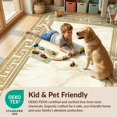 thumbnail image 4 of Design&I 3'x5' Washable Throw Rug Ultra-Thin & Non-Slip Skid-Resistant Small Cream Gold Greek Key Design Motif Marble Inspired Classic European for Entryway, Kitchen, 4 of 7