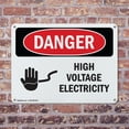 thumbnail image 4 of (2 Pack) High Voltage Electricity OSHA Danger Sign 24 Inch X 18 Inch Indoor / Outdoor Rust-Free Aluminum Metal Signs for Workplace, Workshop, and Construction Site, Made in the USA, 4 of 8