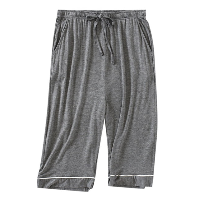 Pantalones cortos de pijama de verano para hombre: ropa de estar por casa holgada con cintura elástica, disponible en tallas grandes, S-XXXXXL