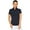 Black, variant on IBKUL Adult Female Mock Neck Zip Short Sleeve Shirt Color: Navy, Size: S