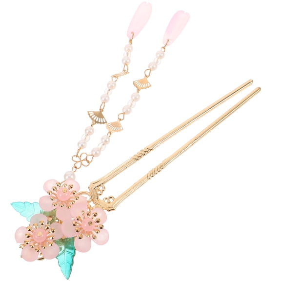 ibasenice Hair Sticks for Long Hair Vintage Alloy Pink 1Pcs for Women in Leisure Activities