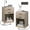 Greige, variant on GALAXHERO Nightstand Set of 2 with Charging Station and 2 Drawers, Wood Bedside Table End Table with Open Shelf for Bedroom, Living Room, Greige
