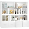 thumbnail image 4 of EROMMY Kids Toy Storage Organizer & Bookshelf, 7-Cubby Cabinet with 4 Foldable Fabric Drawers, White, 4 of 8