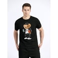 thumbnail image 1 of Camiseta deportiva para amantes del baloncesto de oso de peluche, camiseta de gran tamaño con cuello redondo, camisetas de algodón a la moda, ropa de Hip Hop, 1 of 8