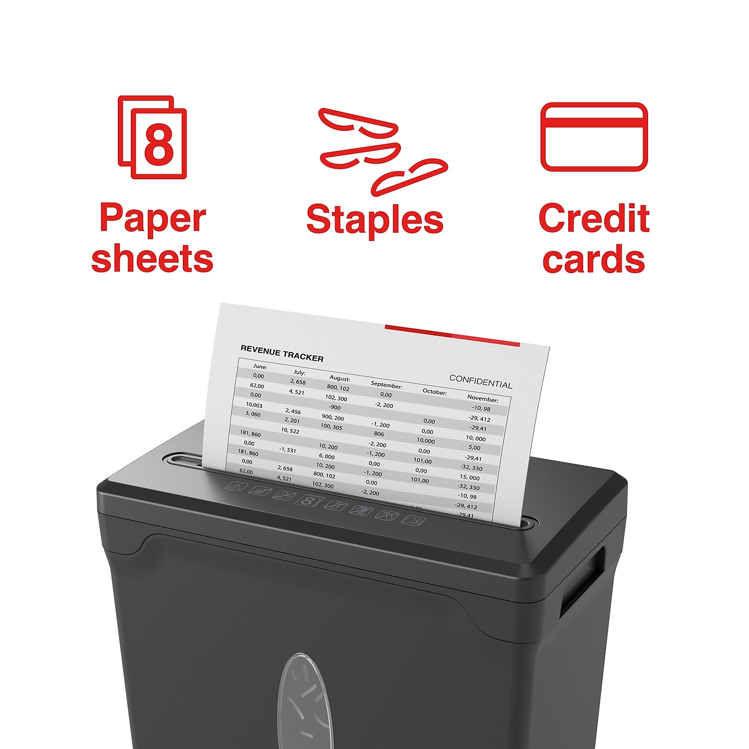 Staples 8-Sheet Cross-Cut Paper Shredder (SPL-OXC8A) photo 2