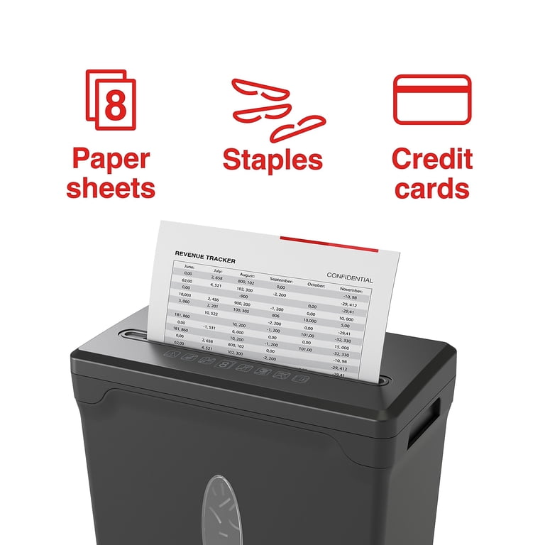 Staples, Cross-Cut Paper Shredder, SPL-OXC8A, Black - Walmart.com