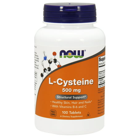 NOW Supplements, L-Cysteine 500 mg with Vitamins B-6 and C, 100 (Best Vitamins To Take For Acne)