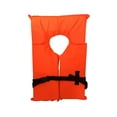 thumbnail image 2 of Hardcore Water Sports Hardcore Coast Guard approved life jackets for adults.  Orange color Type II keyhole life vest in classic May West style. Compliance life vests and flotation device (4 pack), 2 of 11