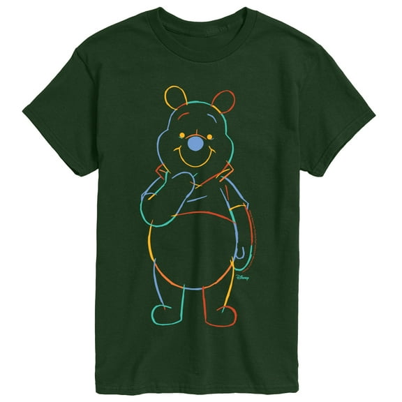 Winnie The Pooh - Colorful Sketch - Men's Short Sleeve Graphic T-Shirt