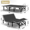thumbnail image 2 of Generic Adjustable Bed Frame with Massage Head & Foot Incline Queen Size Wireless Remote, two types of USB ports: Type-A and Type-C, LED Night Light, 4 Height-Adjustable Legs Easy assembly, 2 of 9