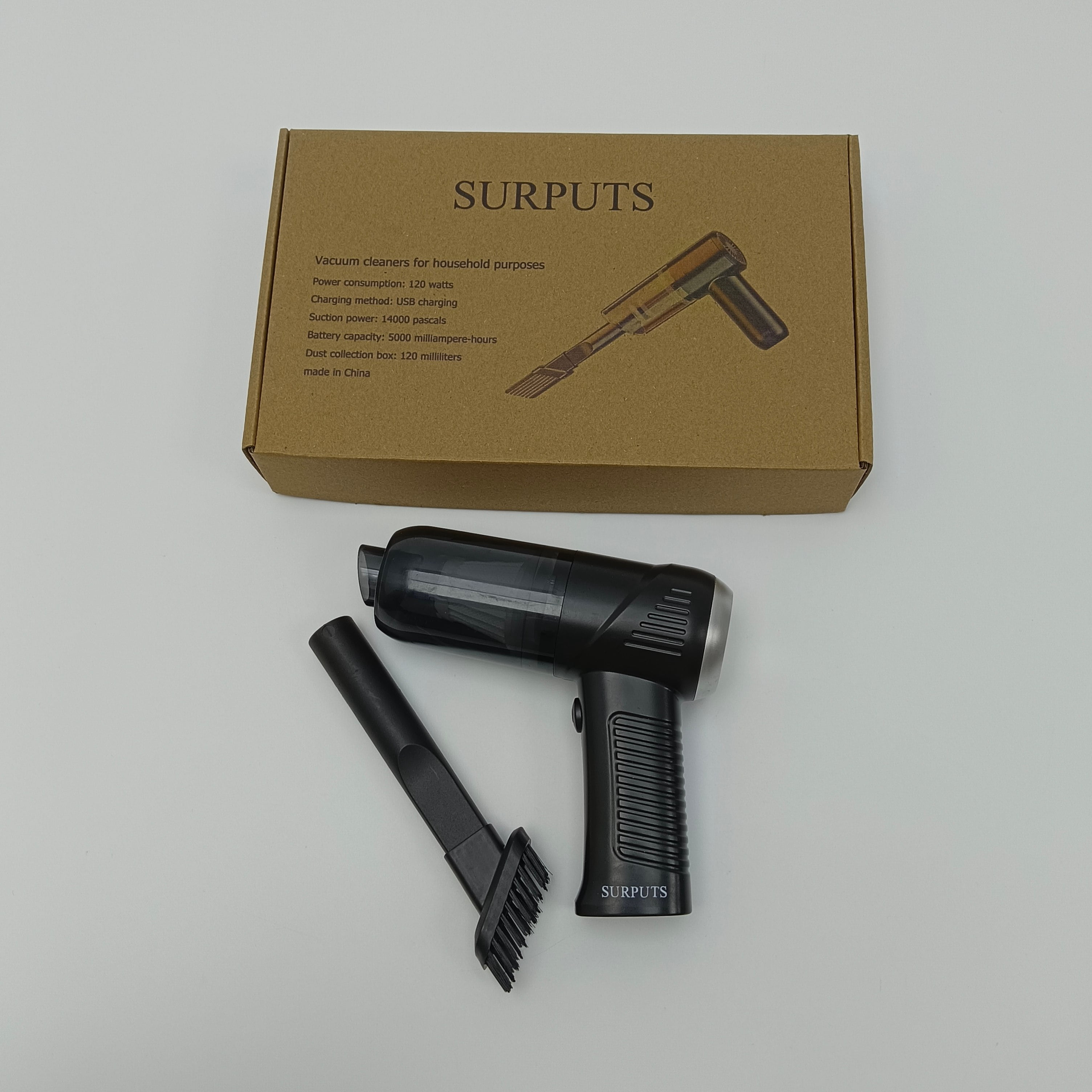 SURPUTS Vacuum cleaners for household purposes Handheld Vacuum Cleaner for Home, Lightweight Design (Black)