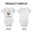 thumbnail image 3 of I Love My Afghan Mom Baby Romper Bodysuit (White, 12-18 Months), 3 of 5