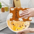 thumbnail image 5 of Halloween Ghost Hand Towel - Absorbent Kitchen Bathroom Decor Pumpkin Print Tea Towel Fast-Drying Soft Polyester Holiday Novelty Gift(B), 5 of 6