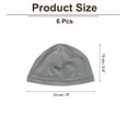 thumbnail image 2 of Uxcell 6 Pcs Sweat Wicking Cap Skull Cap Football for Men Light Gray, 2 of 7
